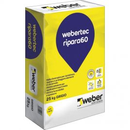 Webertec ripara60 malta tixotropica grigio sacco kg 25