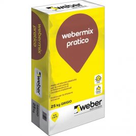 Webermix pratico intonaco e malta grigio sacco kg 25